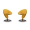 Manhattan Comfort Curl Swivel Accent Chair in Yellow and Polished Chrome, PK2 2-AC040-YL - alternate 1